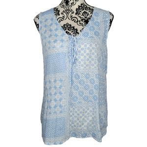 Altar'd State Blue Sleeveless Top Size L